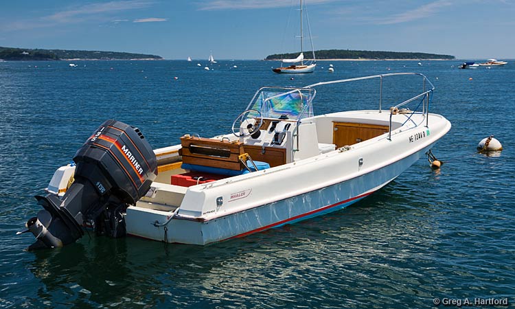 The 19 foot Boston Whaler Motorboat Rental at Mansell Boats Rental Company