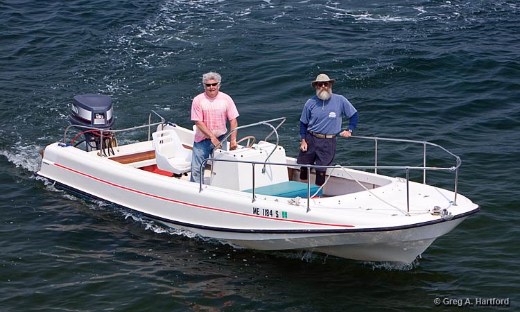 The 21 foot Outrage Boston Whaler Motorboat Rental at Mansell Boats Rental Company